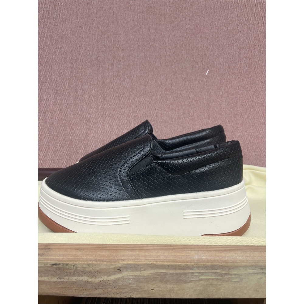 Women's Casual Simple Slip-On Mid Heels Thick Soles Platform‎ Sneakers Punk Goth